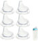 6 Pack Replacement Silicone Spout Compatible with NUK Active and Learner Cups, Clear Silicone Dishwasher Safe No Spill BPA Free Nipple Replacement Spouts