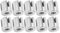 Serre-câbles Croisés, 10 Pièces, en Acier Inoxydable, pour Système de Treillis Métallique Mural (M8 3mm)