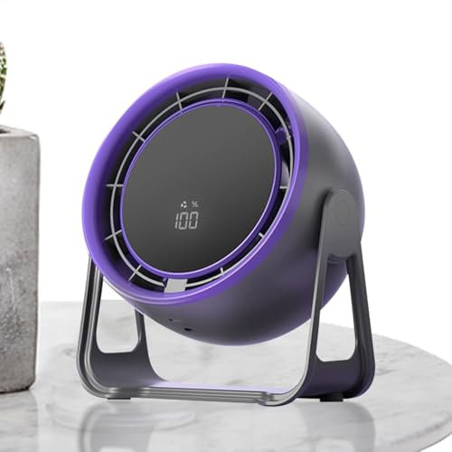 Desk Fan, Rechargeable Air Circulator, 100-Speed Digital Display, Multi-Purpose Use and Portable Cooling Fan for Bedroom, Kitchen, and Travel, 7.48x6.3 Inches