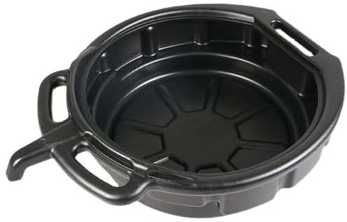 Oil Change Pan, Oil Drain Pan, 5.1x19.7x15.8 Inch PE Change with Handle & Hidden Outlet, Reusable for Motorcycle & Car