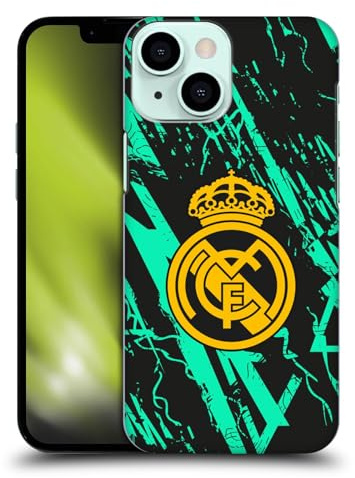 Head Case Designs Officially Licensed Real Madrid CF Green Gold Urban Hard Back Case Compatible With Apple iPhone 13 Mini