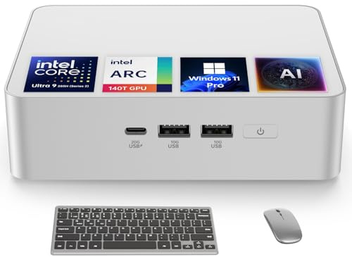 ASUS NUC 15 Pro+ Mini Desktop PC, Intel Series 2 Core Ultra 9 285H, 64GB DDR5 RAM, 1TB PCIe SSD, Micro PC Win 11 Pro, Intel Arc 140T GPU, 8K/Quad 4K HDR, Thunderbolt 4, WiFi 7, BT 5.4, VESA Mount