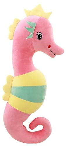 KUKUShining Seepferdchen Plüsch, Kuscheltier Seepferdchen Stofftier Meereskreatur Haustier Plüschtier Spielzeug Weiche Ozeanfreund Puppe Zum Spielen(Pink,50cm/19.7in)