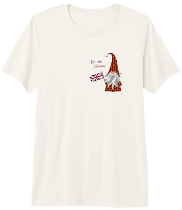 British Gnome Holding Union Jack Flag Premium T-Shirt