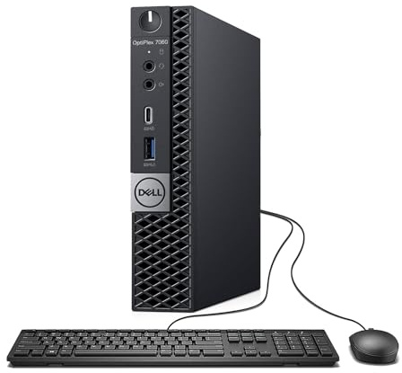 Dell Optiplex 7060 Mini Desktop Computer PC, Intel Core i5-8500, 8GB RAM, 256GB SSD, WiFi, Bluetooth, US Keyboard QWERTY, Windows 11 Pro (Renewed)