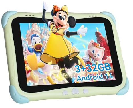 BWJBSW Kinder Tablet, 8-Zoll-Tablet Kinder, 4-Kern-Prozessor Kids Table, 32ROM, Android 14