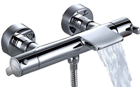 Ramon Soler - Grifo de Baño-Ducha Termostático Cascada Cromado Serie Blautherm
