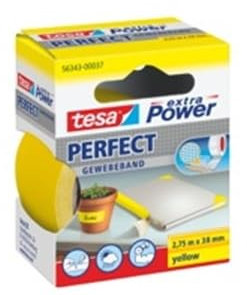 tesa Gewebeband extra Power 56343, 38mm x 2,75m, gelb