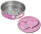 Zenker creative studio Springform Ø 26 cm, Backform mit 2 Motivböden, runde Kuchenform mit Antihaftbeschichtung, kreatives Backen (Farbe: rosa, silber), Menge: 1 Stück