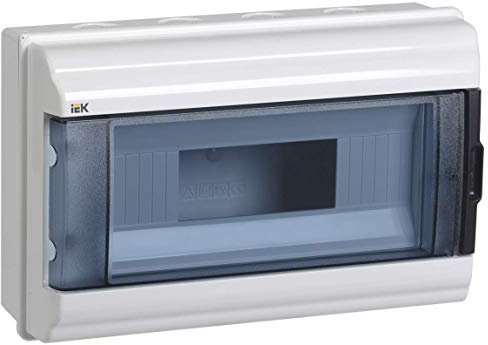 EDELIZON Sicherheitssicherungskasten Verteilerkasten Aufputz IP55 (12 Module, Metall, grau, wasserfest)