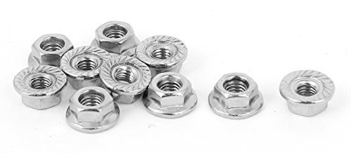 Aexit 10 pezzi 1/8' 'filetto M3 in acciaio inossidabile con flangia esagonale con flange da 3mm di altezza ID: 371558