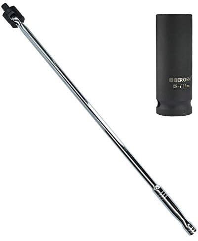 AB Tools 19mm Car Wheel Nut Remover Socket with 1/2 Drive 24 Breaker Power Bar