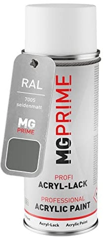 MG PRIME RAL 7005 Gris souris/Mouse grey Bombe aérosol 400 ml mat satiné séchage rapide
