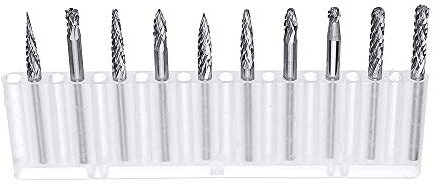 TuToy 10 Stücke 3 Mm Doppellinien Hartmetall Grat Feile Bohrer Fräser Set