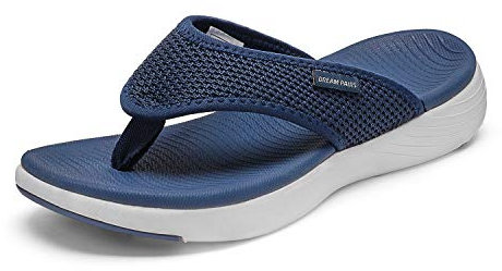 DREAM PAIRS Women's Flip Flops Arch Support Comfortable Thong Sandals,Size 6,Navy,Breeze-2