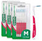 GUM BI-DIRECTION Scovolini interdentali a doppia posizione | Posizionamento a 90 gradi | pulizia dei denti e rimozione della placca | 1.2mm, ISO 3 | Taglia M |​ Confezione 3x6