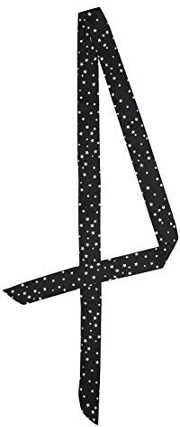 sourcing map Damen Sternchen Print Skinny Doppelseitig Schal Halstuch Schwarz 195 x 4cm