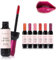 Gokame 6 Colors Wine Liquid Lipstick, Long Lasting Moisturizing Lip Gloss, Waterproof Wine Lip Tint Set Matte Lip Stain Liquid Lipstick, Wine Liquid Lipstick for Women Girls Girlfriends Moms (6 pcs)