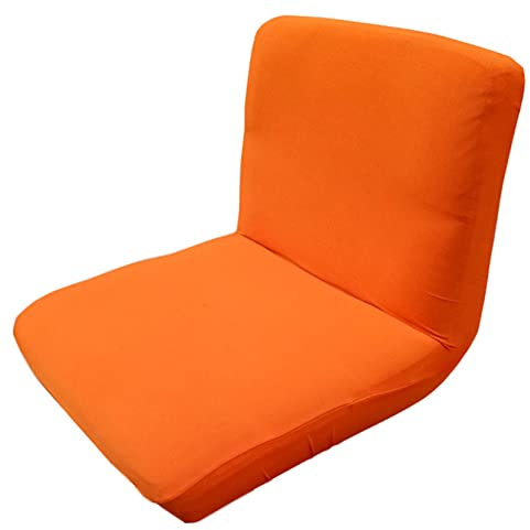 Anawakia Barhocker Schonbezüge mit Rückenlehnenbezug Stretch Stuhlbezug für Kurze Drehstuhl Esszimmerstuhl Rückenlehne Barhocker Stuhl (Orange)