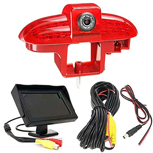 4.3 Zoll TFT LCD Farbdisplay Auto Monitor + Bremsleuchte Rückfahrkamera Ersatz für Opel Vivaro Surf Concept/Life/Movano X70 Kasten/Vauxhall/Combo/Nissan Interstar/Primastar/Renault Master 2 II/Trafic