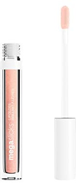 Wet n Wild, Mega Slicks Lip Gloss, Extra Glänzender Lippenstift mit Heller und Strahlender Textur für Weiche, Volle, Gesunde Lippen, Formel mit Hyaluronsäure und Kollagen, Pink Champagne Please