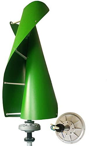 2000W Turbine eoliche a spirale Verticale a 2 Pale, 48V 96V 220V Generatore Eolico Non in rete Facile da installare per generatore Eolico Domestico