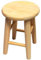 AC - Mini Taburete de Madera Redondo - Diseño Clásico - Fabricación de Madera - Hogar y Cocina - Ideal para Cocina o Bar - Tamaño: 26 x 19 x 19 cm