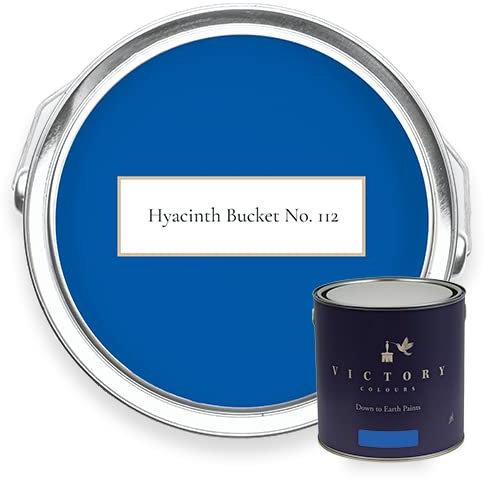Victory Colours Hyacinth Bucket | Blue Paint | Olenka Design - 2.5 Litres - Kitchen/Bathroom Emulsion (Soft Sheen)