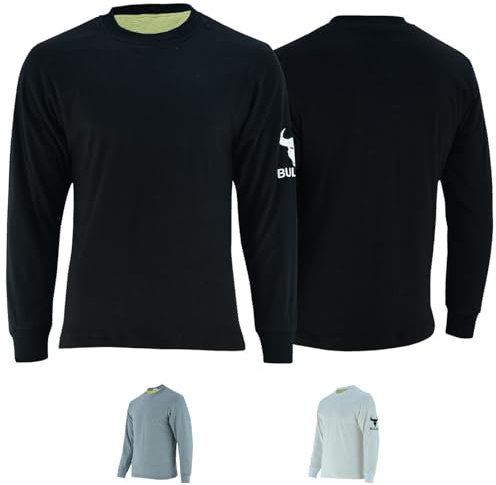 BULLDT Herren Schnittfeste Abriebfest Sweatshirt T-Shirt Motorradhemd Biker Motorrad Hemd Futter komplett mit aramidfasern aramidgewebe 100% Sicherheitsschutz Schwarz - 60