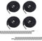 Qingriver Telefonkabel,2.5m 4pack Schwarzes Telefon Spiralkabel,Telefonhörer Spiralkabel,Telefon Telefonkabel Blei Geschweift Gefederter Spiral-Hörerdraht-Kabel Rj9(Schwarz)