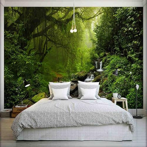 Fototapete 3D Stereo Urwald Natur Landschaft Wandbild Wohnzimmer Sofa TV Schlafzimmer Hintergrund Wandmalereien 3D