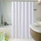 Syiboo Duschvorhang Weiss 150x170cm Duschvorhäng Anti Schimmel,Wasserabweisend Stoff Duschrollo Waschbar,3D Draussen Bad Vorhang Schnell Trocknend,Badewanne Badezimmer Decor Vorhänge