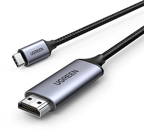 UGREEN Cable USB C a HDMI 4K@60Hz UHD USB 3.0 Adaptador Tipo C a HDMI Compatible con iPhone16 15 Plus Pro MAX Mac mini M4/M4 Pro Air MacBook M4 Pro Max iPad Pro Air Galaxy S24(1M)