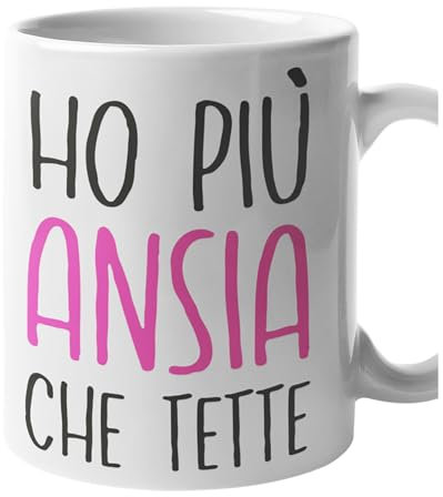 fashwork Tazza divertente Ho più ansia che tette ironica simpatica Mug 11oz