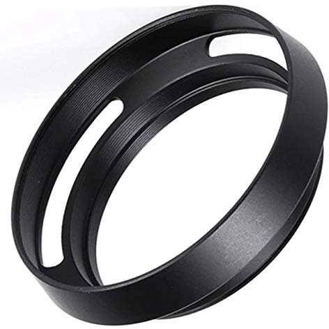 37 mm Lichtschutz aus belüftetem Metall, schwarz, schwarz, Noir, , Universalabdeckung, Metall, Sonnenblende, kompatibel mit allen Objektiven mit Filterdurchmesser 37 mm