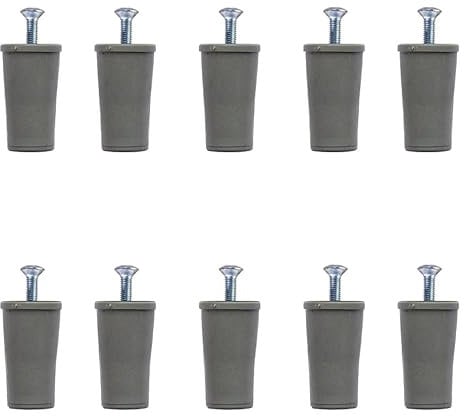 bricoleva.it KIT 10 Tappi d'arresto per Tapparella - Paracolpi per Tapparella Made in Italy - Fermi per Tapparelle e Tende a Rullo - Blocca Tapparelle Antifurto - Compreso di Vite (Grigio - 30mm)