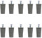 bricoleva.it KIT 10 Tappi d'arresto per Tapparella - Paracolpi per Tapparella Made in Italy - Fermi per Tapparelle e Tende a Rullo - Blocca Tapparelle Antifurto - Compreso di Vite (Grigio - 30mm)