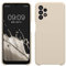 kwmobile Hülle kompatibel mit Samsung Galaxy A32 5G Hülle - Silikon Handy Case - Handyhülle weiche Oberfläche - kabelloses Laden - Creme matt