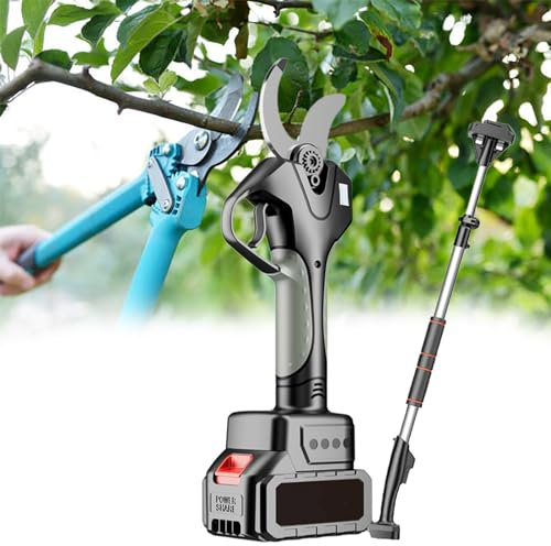 Beachtiful Cesoia Elettrica da Potatura Senza Spazzole, Tagliaerba Elettrico a Batteria, con 2 Batterie, Cesoia per Potatura Elettrica per Giardinaggio