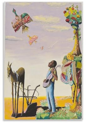 Benny Andrews Poster Migration Blues (1997), Kunstdruck auf Leinwand, Poster, Wandfarbe, Kunstposter, Dekoration, moderne Wohnkunstwerke, 20 x 30 cm