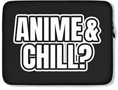 Laptop Sleeve Anime And Chill Carrying Bag Shockproof Laptop Bag For Men And Women Anti-Scratch Computer Briefcase 15In, For Laptop Computer, Notebook