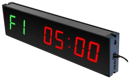 Horloge de gym Minuterie de gymnastique, compte à rebours numérique, chronomètre avec télécommande, minuteries d'intervalle LED, minuterie de Fitness murale de Type C for la compétition Excellente exp