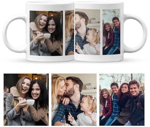 Personalised Mug with Photo, Print Your Photos with Collage, Friendship Gifts for Women, Birthday Gifts for Bestfriend, Custom Mug 11 oz 3 Photo