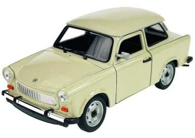 Welly Trabant Trabbi 601 Limousine Weiss Beige Ca 1:24 1/24 Metall Automodell Die Cast Neu im Karton