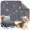 PICK FOR LIFE Washable Pee Pads for Dogs 2 Pack Washable Puppy Pads Absorbent Reusable Whelping Pads Non-Slip Dog Mat with Plant Print for Floor Protector Potty Training Grey 50x70cm
