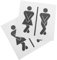 Generisch 2 Stück Waschraum-aufkleber, Mann, Frau, Waschraum, Toilette, Aufkleber, Lustige Badezimmer-türschilder Für Zuhause, Niedliche Badezimmer-wandaufkleber, Unisex, Toiletten-,
