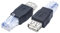 TIANQUXNGI 2pcs Ethernet to USB Adapter USB A Female to 8P8C RJ45 Male Connector Ethernet Adapter for Highly Speed Networking