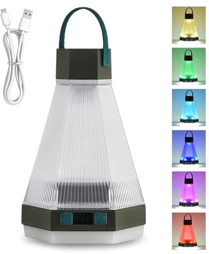 LED Campinglampe, RGB-Farbwechsellampe, IPX4 Wasserdicht Camping Licht, Zeltlampe Tragbar, Campingleuchte mit USB Aufladbar, 8 Lichtmodi, für Außenbereich, Garten, Zimmer, Terrasse, Notfall Ausfälle