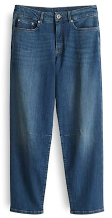 OPUS PANTS Damen Barrel | Melly Relax Barrel Jeans Mid Rise mit hohem Stretch-Anteil mid Vintage Blue, 42 L28