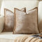 Yaertun 2er Set Kissenbezug Kamel 45x45cm Chenille Kissenbezüge Kissenhülle Dekokissenbezug sofakissen dekokissen deko Samtrückseite für Sofa Schlafzimmer Wohnzimmer Weiche Gemütliche